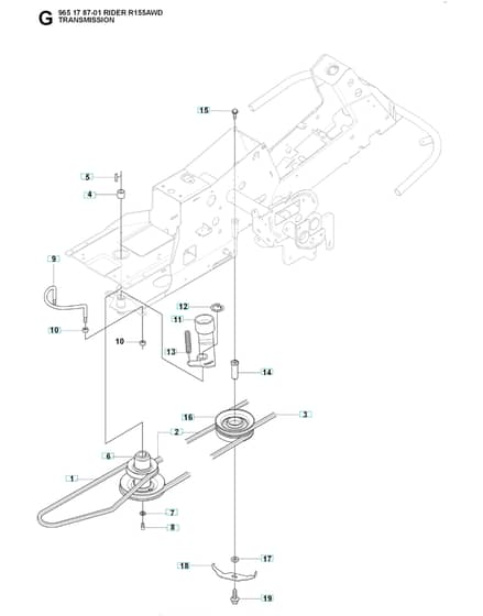 Husqvarna RIDER 155 AWD - Transmission