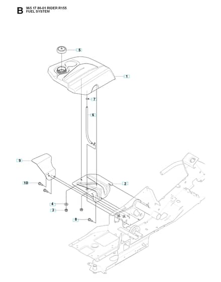 Husqvarna RIDER 155 - Fuel System