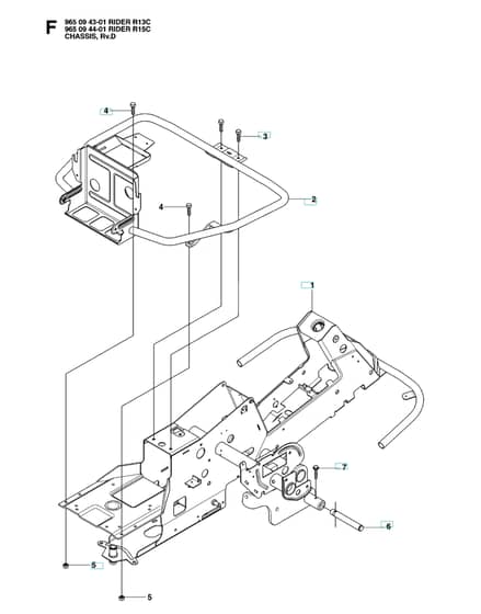 Husqvarna RIDER 15 C - Chassis & Frame