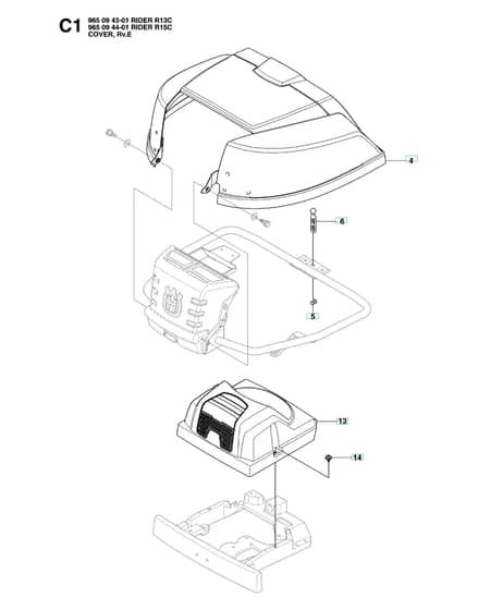 Husqvarna RIDER 15 C - Cover