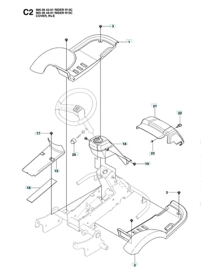 Husqvarna RIDER 15 C - Cover 2