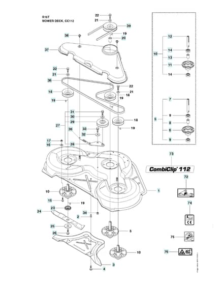 Husqvarna RIDER 15T - Mower Deck & Cutting Deck 6