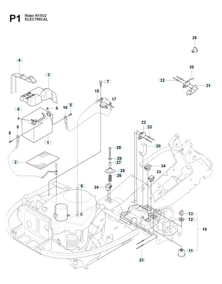 Husqvarna RIDER 15V2 - Electrical