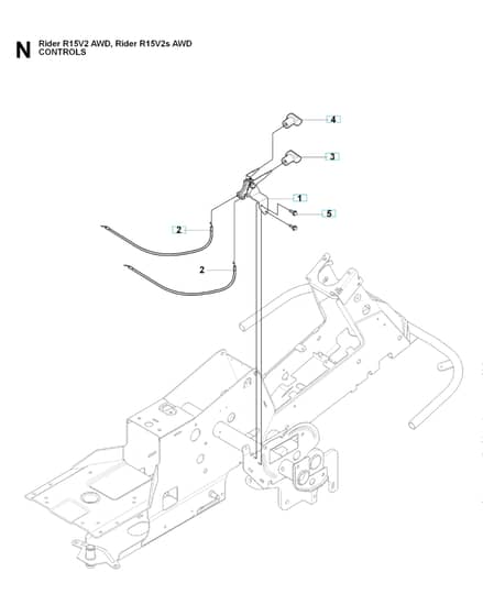 Husqvarna RIDER 15V2S AWD - Controls