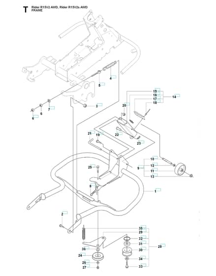 Husqvarna RIDER 15V2S AWD - Frame