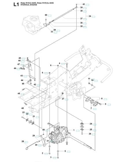 Husqvarna RIDER 15V2S AWD - Hydraulic Pump