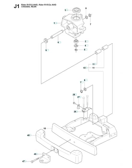 Husqvarna RIDER 15V2S AWD - Transmission 2