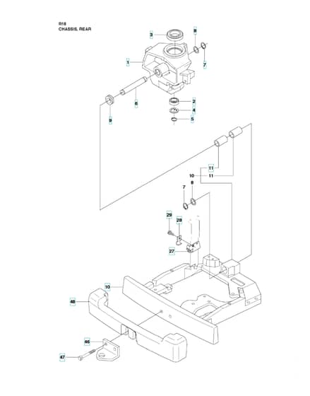 Husqvarna RIDER 16 - Chassis Rear
