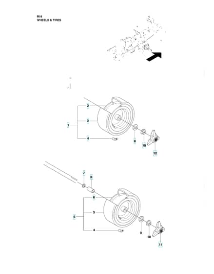 Husqvarna RIDER 16 - Wheels & Tyres