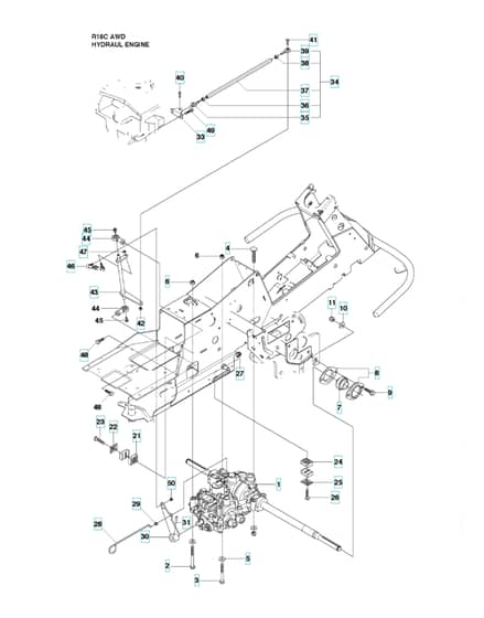 Husqvarna RIDER 16C AWD - Engine 2