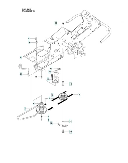 Husqvarna RIDER 16C AWD - Transmission