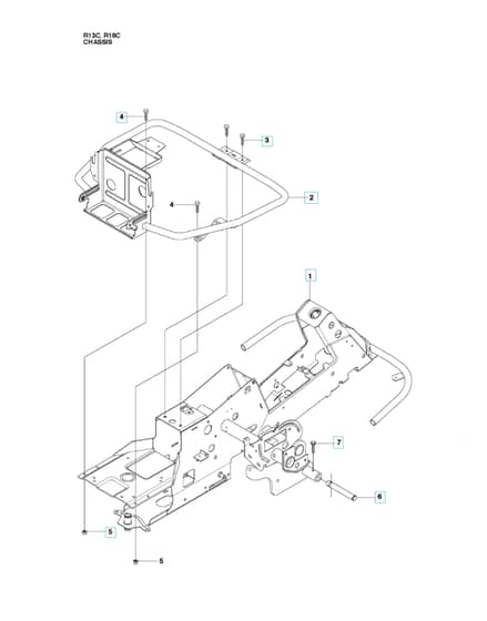 Husqvarna RIDER 16C - Chassis & Frame