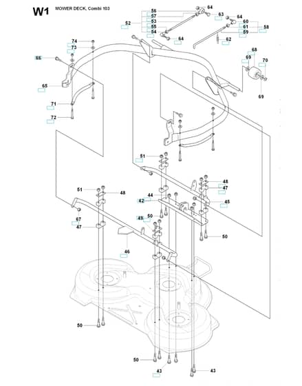 Husqvarna RIDER 175 AWD - 103cm Cutting Deck 2