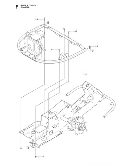 Husqvarna RIDER 175 AWD - Chassis Lower
