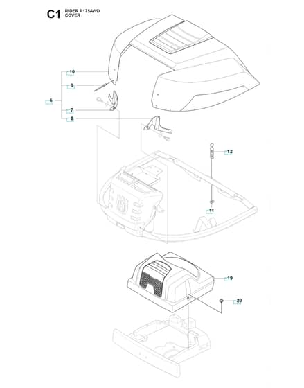 Husqvarna RIDER 175 AWD - Hood