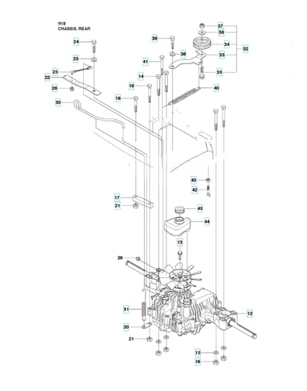 Husqvarna RIDER 18 - Chassis Rear 2