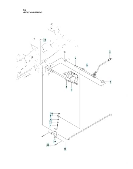 Husqvarna RIDER 18 - Height Adjustment
