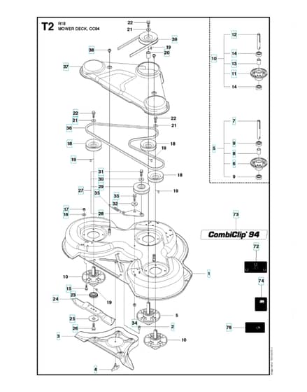 Husqvarna RIDER 18 - Mower Deck & Cutting Deck