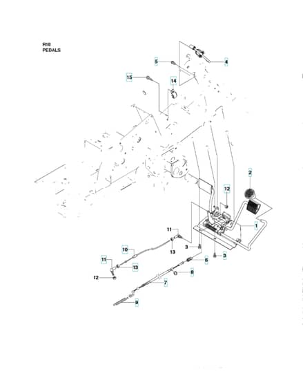 Husqvarna RIDER 18 - Pedals
