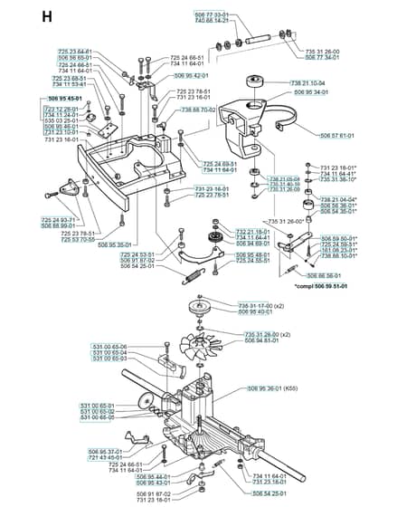 Husqvarna RIDER 850HST PRO - Transmission