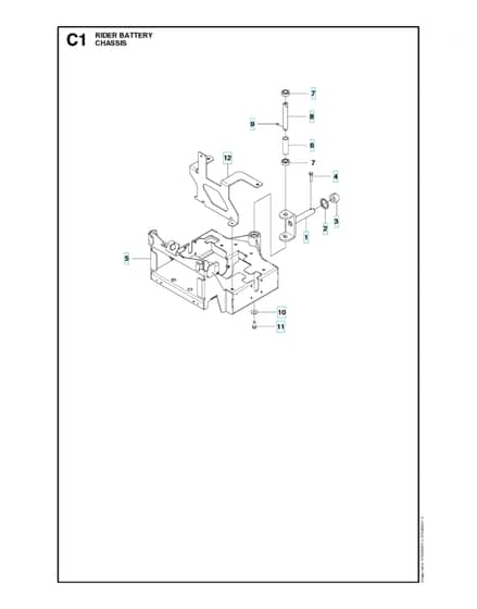 Husqvarna RIDER BATTERY - Chassis & Enclosures