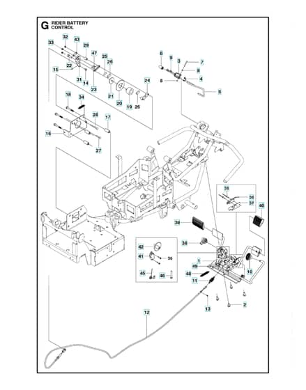Husqvarna RIDER BATTERY - Controls