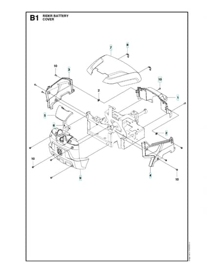 Husqvarna RIDER BATTERY - Cover