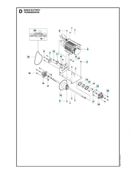 Husqvarna RIDER BATTERY - Transmission