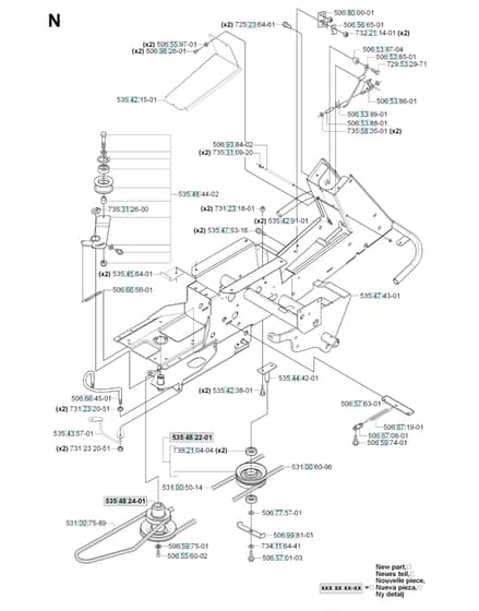 Husqvarna RIDER PRO 18 - Chassis & Frame