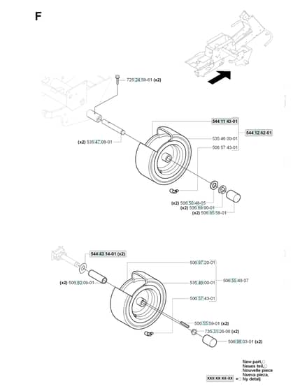 Husqvarna RIDER PRO 18 - Wheels & Tyres