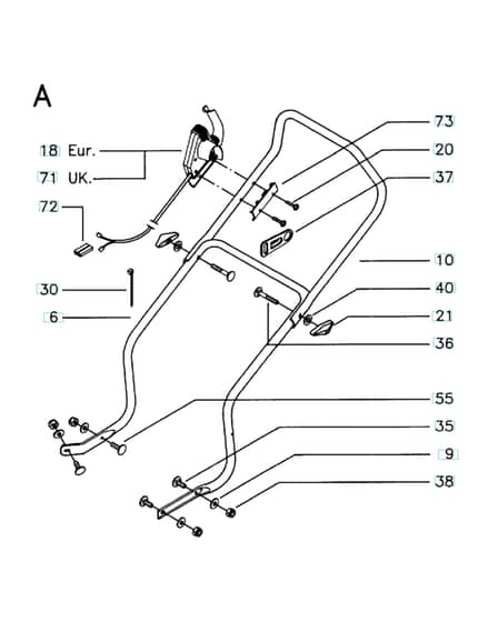 Husqvarna ROYAL 46EL - Handle & Controls