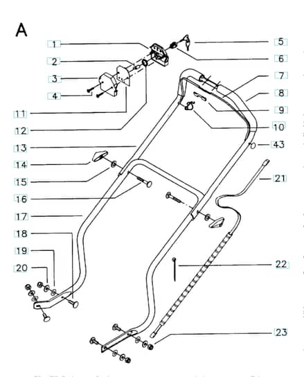 Husqvarna ROYAL 46RC - Handle & Controls