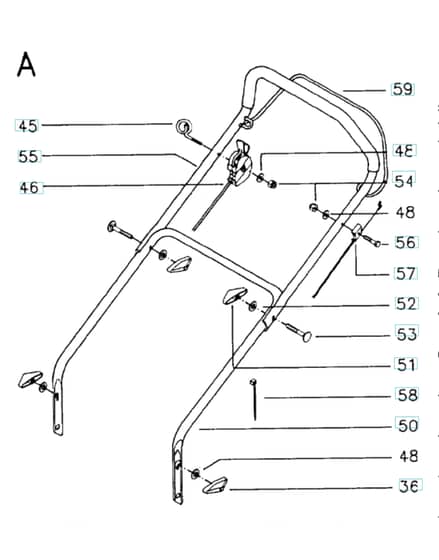 Husqvarna ROYAL 48 BRIGGS & STRATTON - Handle & Controls