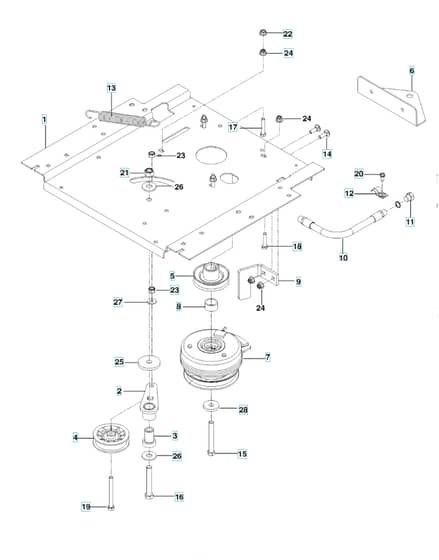 Husqvarna Rz4219 F - Engine Plate