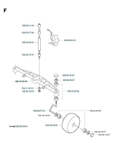 Husqvarna Solarmower 2002 2002-01 - Front Axle