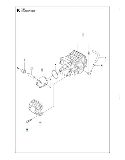 Husqvarna T425 - 2008-curr - Cylinder