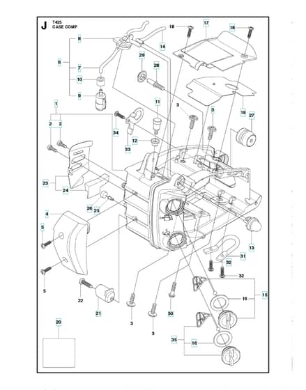 Husqvarna T425 - 2008-curr - Housing