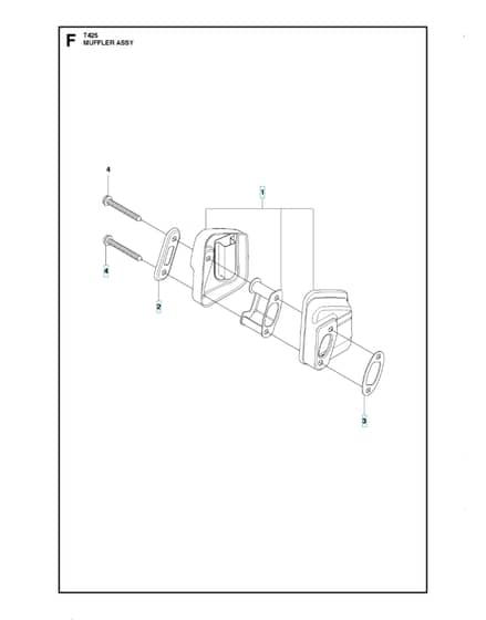 Husqvarna T425 - 2008-curr - Muffler