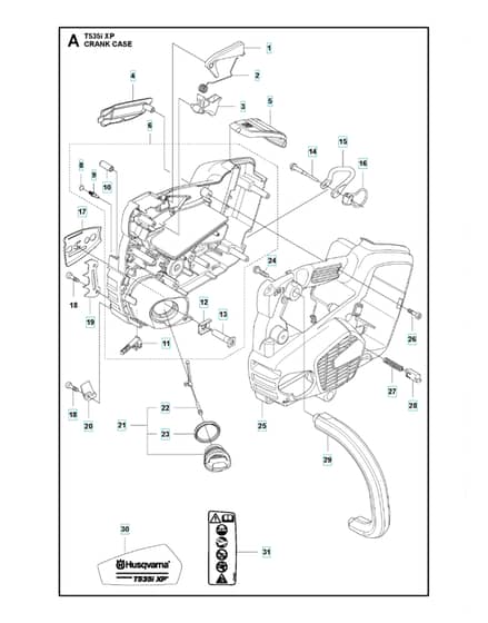 Husqvarna T535IXP - Crankcase