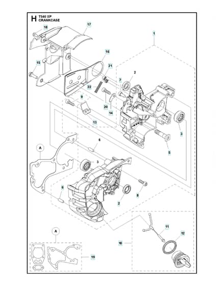Husqvarna T540XP - Crankcase