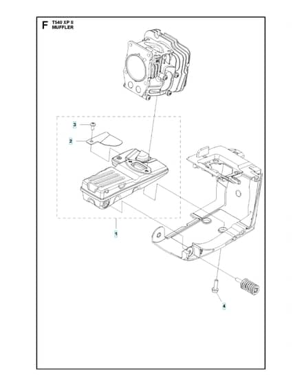 Husqvarna T540XPII - Muffler