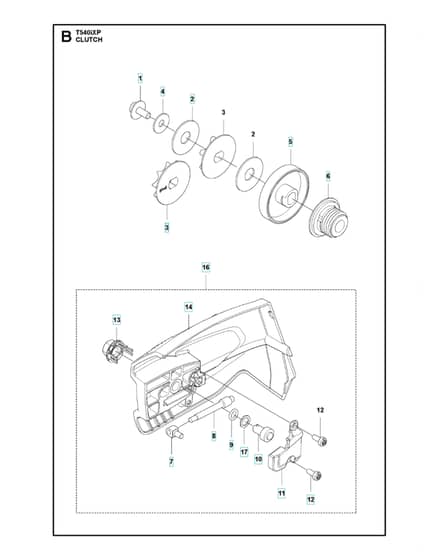 Husqvarna T540IXP - Clutch