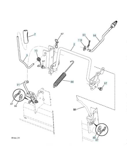 Husqvarna Tc 138T - Mower Lift & Deck Lift
