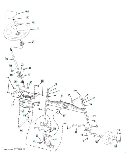 Husqvarna Tc 142T - Steering