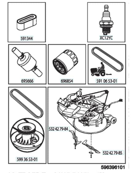 Husqvarna Tc 238T - Frequently Used Parts