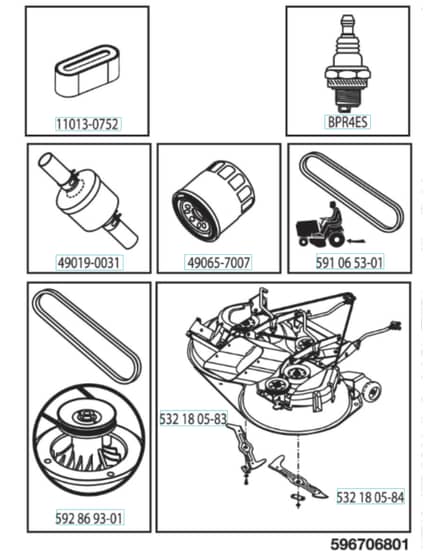 Husqvarna Tc 342T - Frequently Used Parts