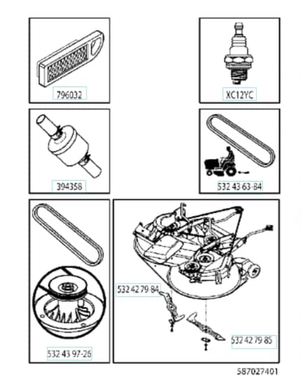 Husqvarna Tc 38 - Frequently Used Parts