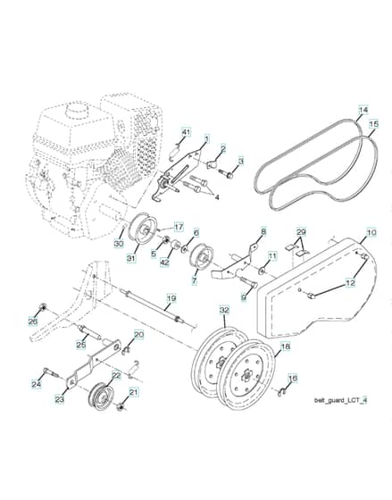 Husqvarna TF224 - 2017-9 - Belt Guard & Pulley