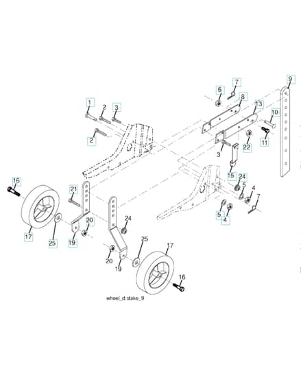 Husqvarna TF224 - 2017-9 - Wheel & Depth Stake Assembly