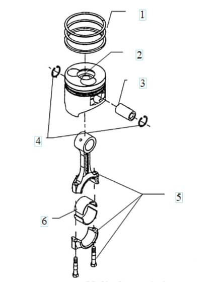 Husqvarna TF544 - Piston